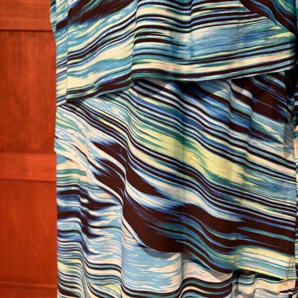 Connected Apparel Blue Black White Sheath Dress Size 22W - Picture 5 of 9